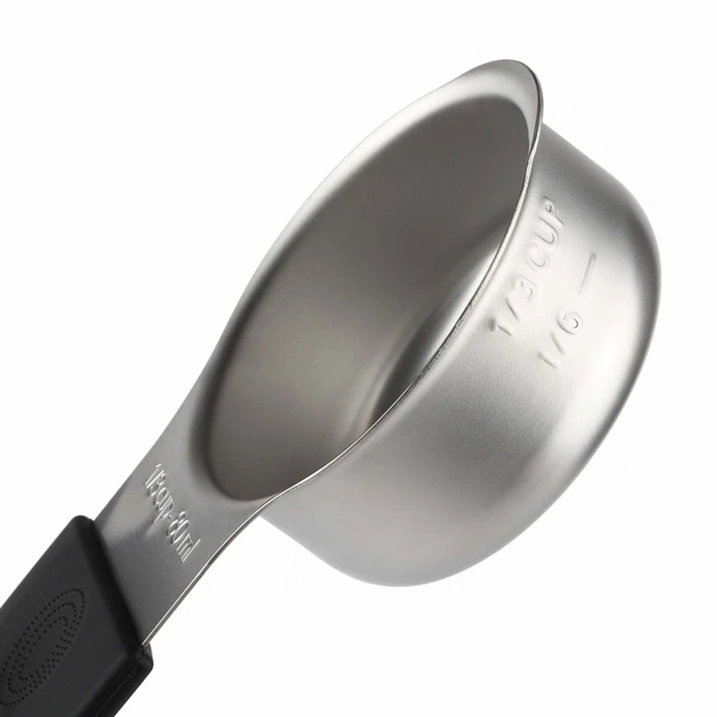 Stainless Steel Measuring Cups Heavy Duty Metal Measuring Cups For Dry And Liquid Ingredients (Black)