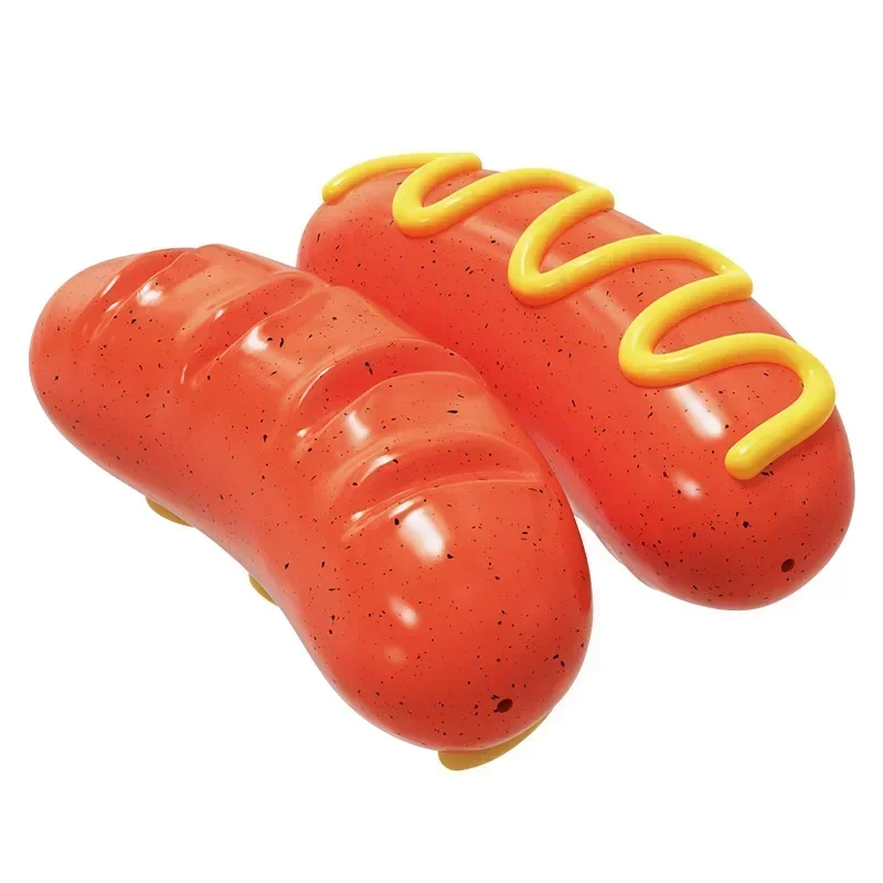 

Vocal dog bite glue grinding stick hot dog sausage dog toy