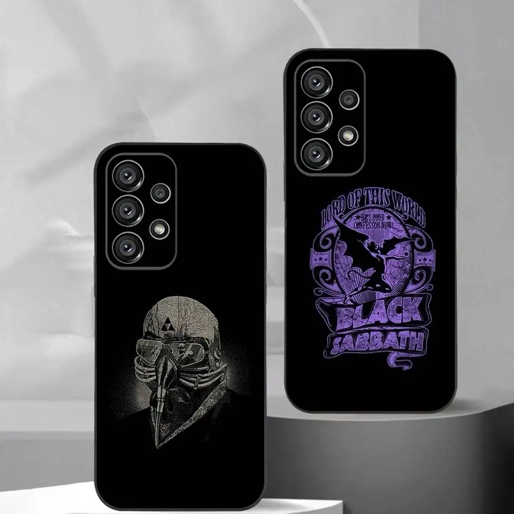

B- Black S-Sabbath Phone Case For Samsung S25,S24,S21,S22,S23,S30,Ultra,S20,Plus,Fe,Lite,Note,10,9,5G Black Cover