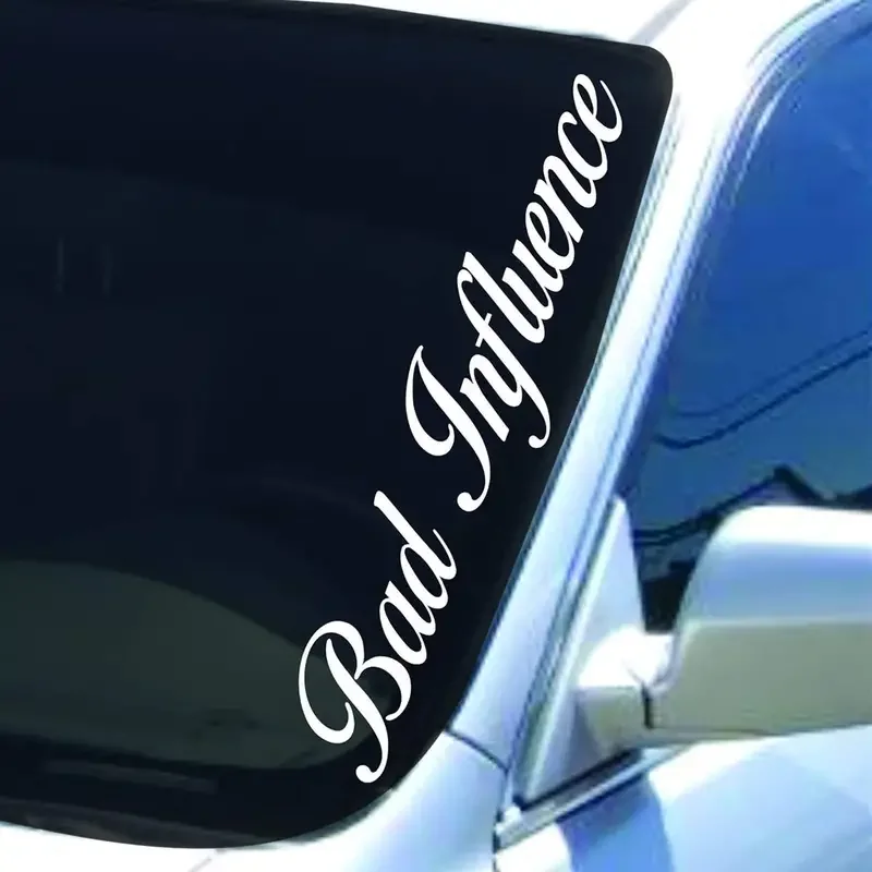 

Large Bad Influence Version DD101 Lowrider Car Truck Window Windshield Lettering Decal Sticker Decals Stickers Drift Dub Lowered