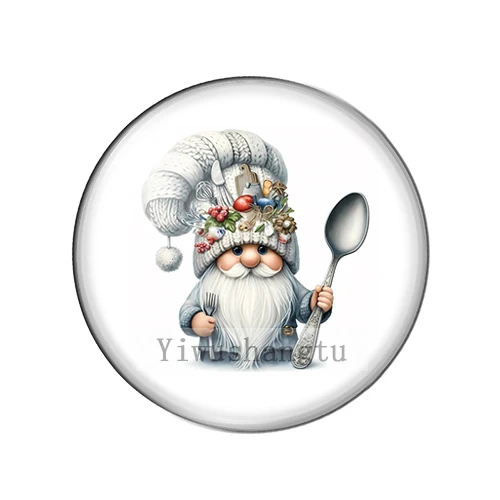 Cute Santa Claus Christmas character Art Paintings 12mm/18mm/20mm/25mm Round photo glass cabochon demo flat back Making findings