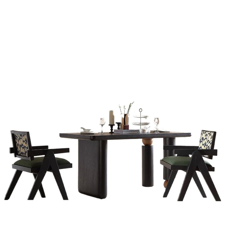 

Solid wood dining table and chair combination