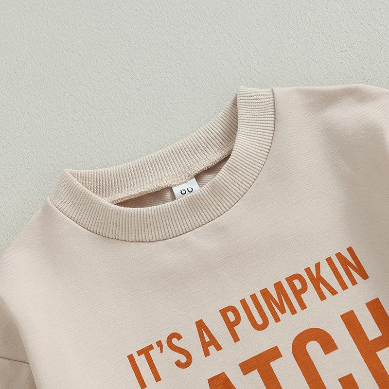 Infant Halloween Hoodies with Long Sleeves and Crew Neck featuring Letter Print Design for Toddlers to Stay Warm and Cozy