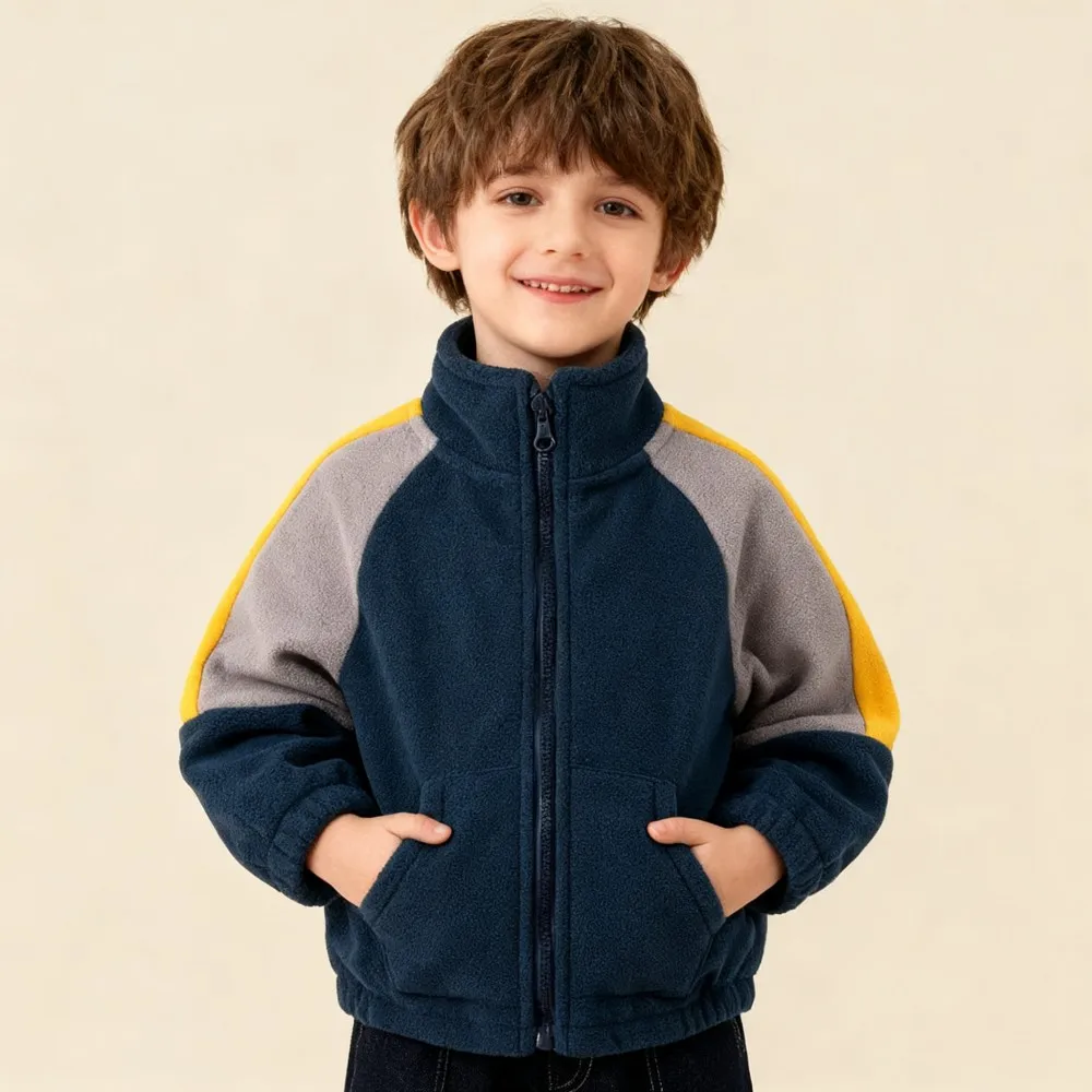 New Boys Jackets Autumn Fleece Coats Winter Thermal Fleece Jacket for Children 1 2 3 4 5 6 7Yrs Kids Coats Warm Korean Outerwear