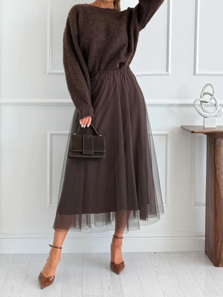 

2025 Casual Long Sleeve Loose Knitted Tops Winter Elegant Bow Backless Hollow Out Jumper Autumn Fashion O-neck Pullover Sweater