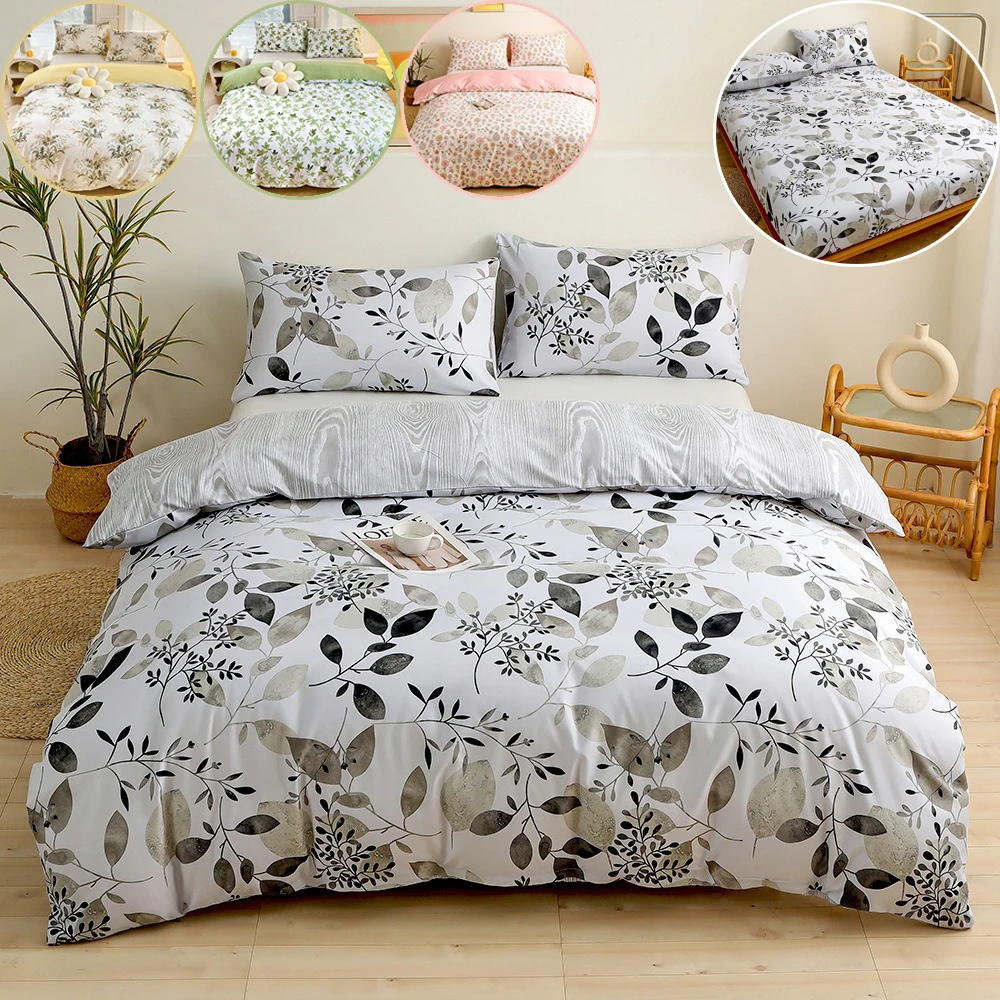 3/4pcs Bedding Set Printing Bedding with Pillowcases and Bed Cover Soft Lightweight Bedding Sets Comfortable and Skin Friendly