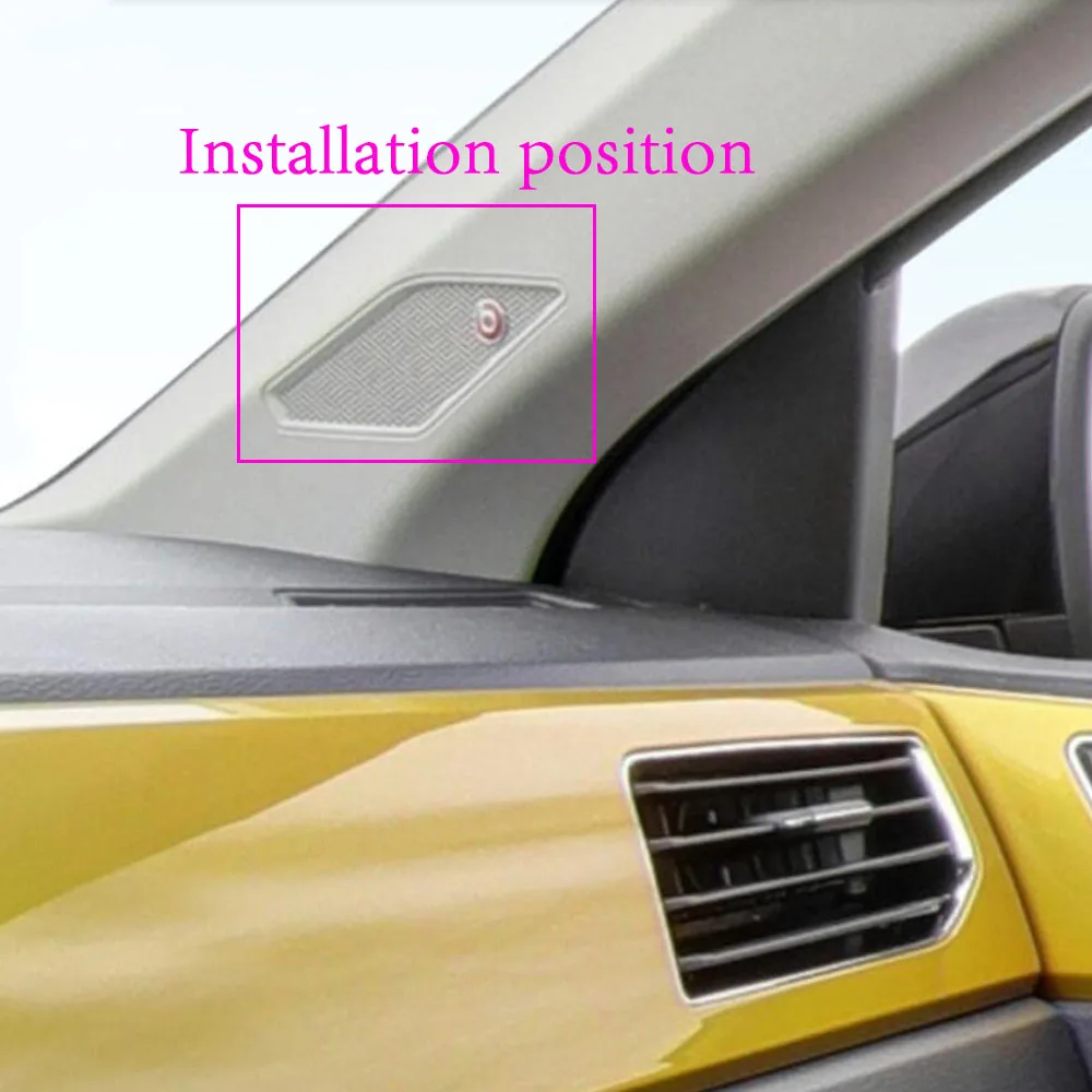 Car Cover A Column Frame Triangle Audio Speak Sound Ring Circle Sticks For Volkswagen VW Polo Hatchback 2019 2020 2021 2022 2023