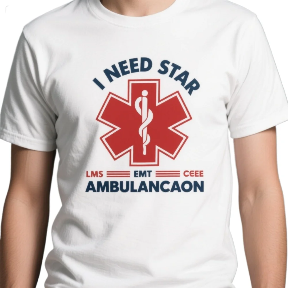 

Star of Life Ambulance EMS EMT Paramedic Occupational T-Shirt. Summer Cotton Short Sleeve O-Neck Unisex T Shirt New S-3X