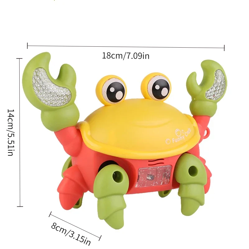 لعبة السلطعون الزحف، ألعاب المشي المتحركة للأطفال، لعبة السلطعون الصغيرة الكهربائية للأطفال مع هدايا الموسيقى التفاعلية الصوت والضوء #5