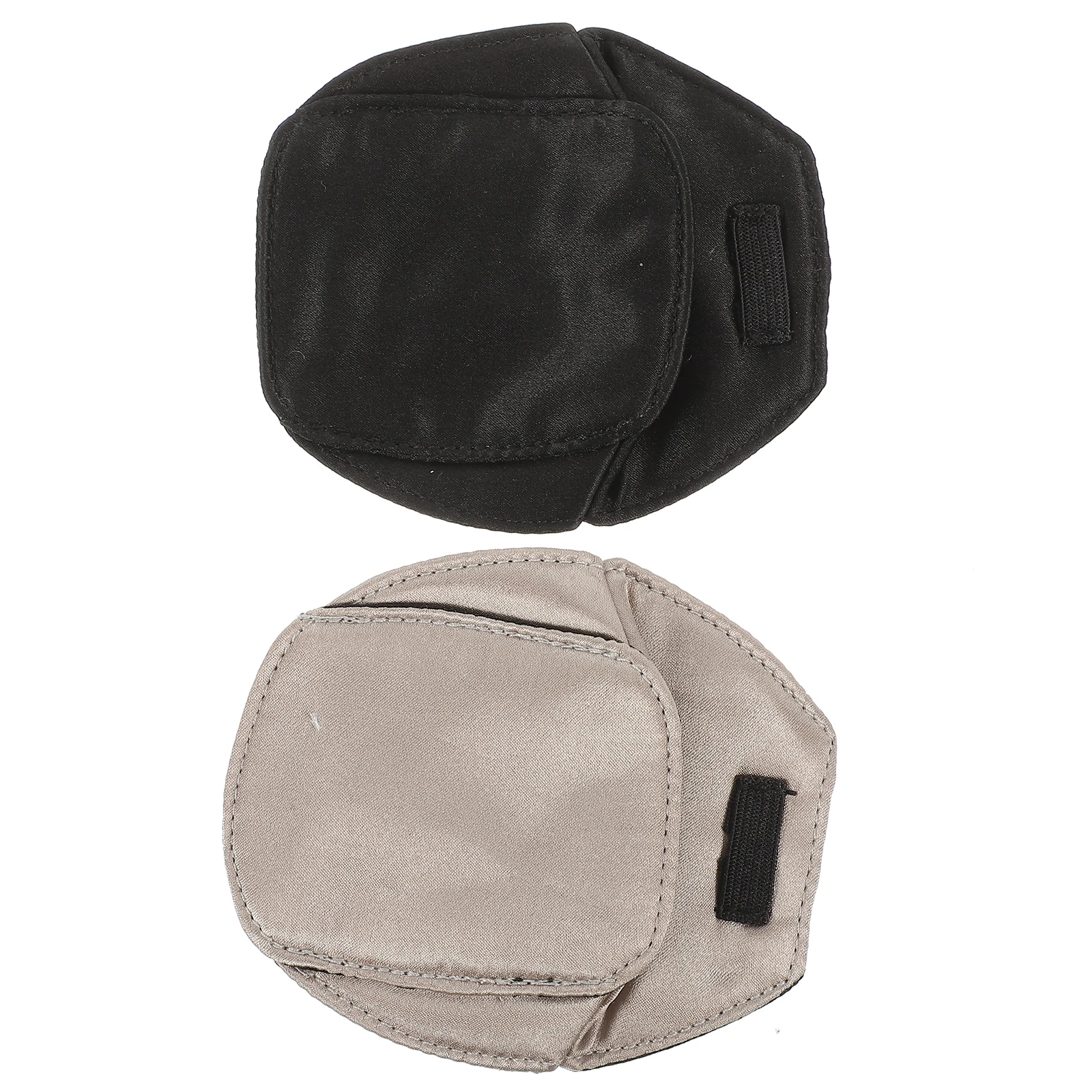 

2pcs Shading Glasses Cover Silk Eye Patches for Kids Amblyopia Correction Breathable Full Coverage Black Gray S