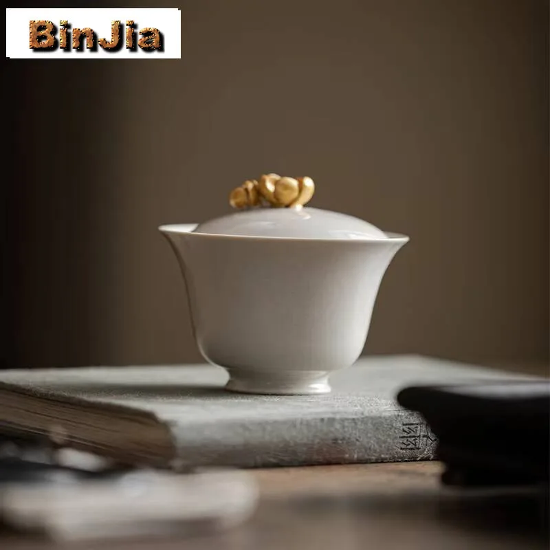 

Растительный пепел Samuume, крышка, чаша для чая ручной работы, контур золота, защита от ожогов, гавань, креативные подрамники, принадлежности для изготовления украшений, 100 мл