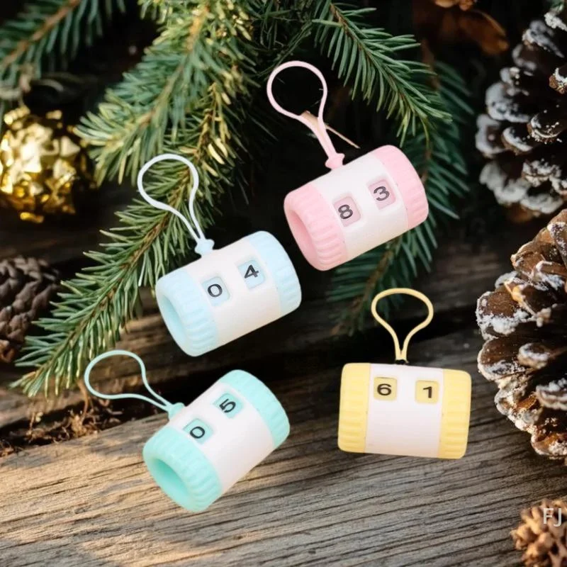 عداد غرز الحياكة المحمول مع إبر بلاستيكية لمشاريع الصياغة والخياطة، أداة عداد كروشيه الغزل