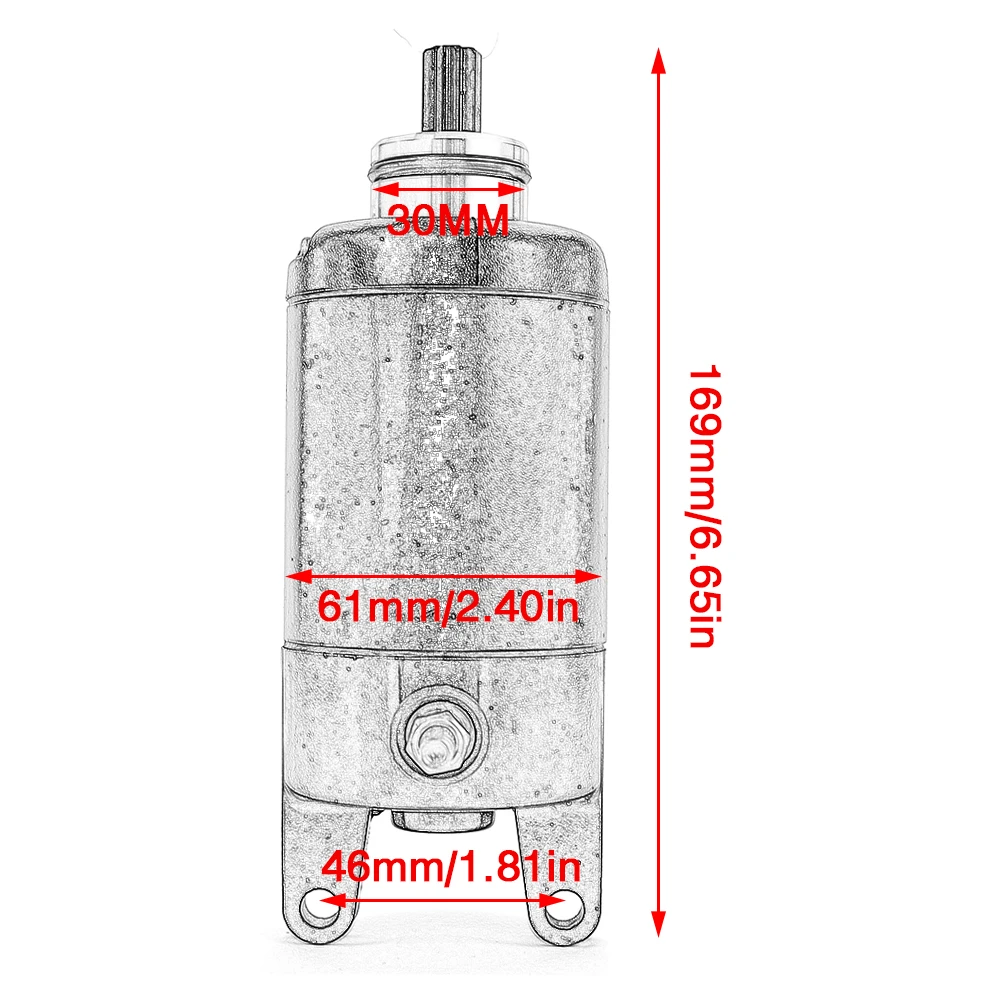 Starter Motor Fit For Kawasaki KLE250 Anhelo EX250 ZZR250 NINJA 250R EL250 250HS GPX250R-II EL250 Eliminator 250 250LX 250SE 252