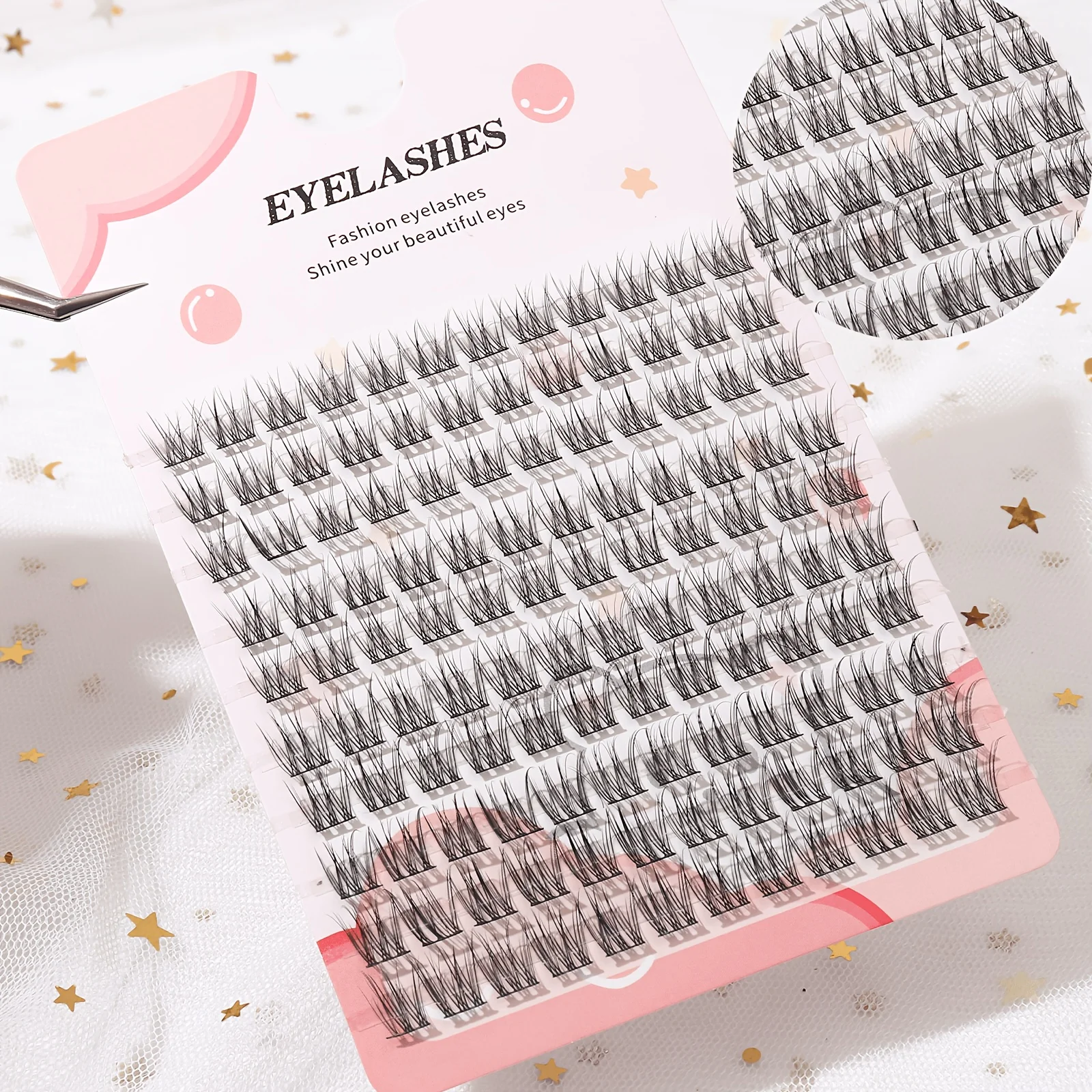 ขนตาปลอม 120 ชิ้น ลุคธรรมชาติสไตล์การ์ตูน หนาและฟู ดีไซน์ไขว้เพื่อช่อที่ดูเป็นธรรมชาติ เหมาะสำหรับมือใหม่