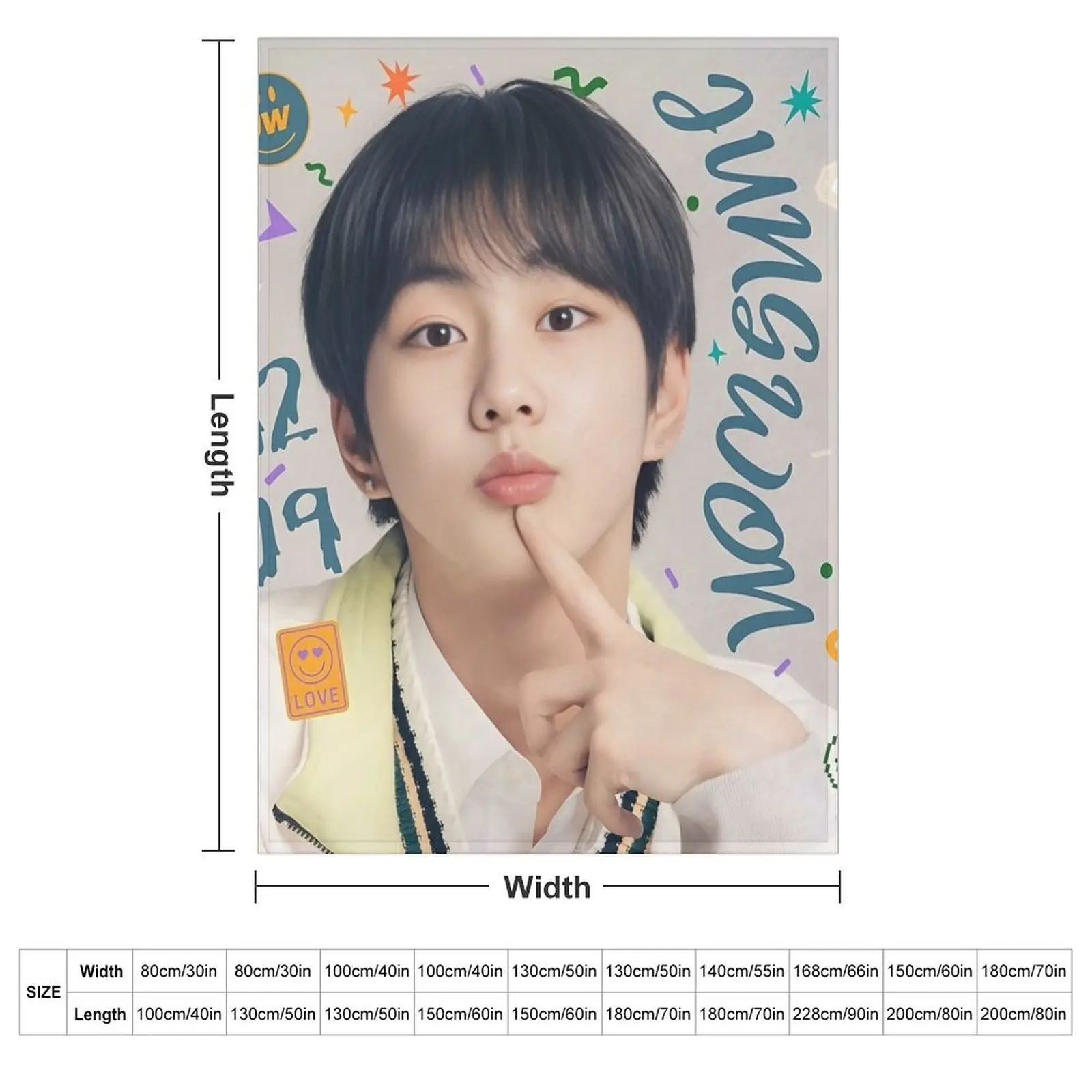 Jungwon birthday (KPOP) Throw Blanket manga Blankets For Baby Thin Blankets