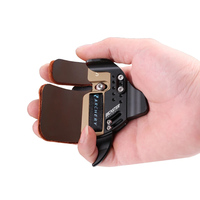 BICASTER Archery LOG Finger Tabs Cordovan + Aluminum S/M/L Hunting Competition LH/RH Finger Tab Guard Protection