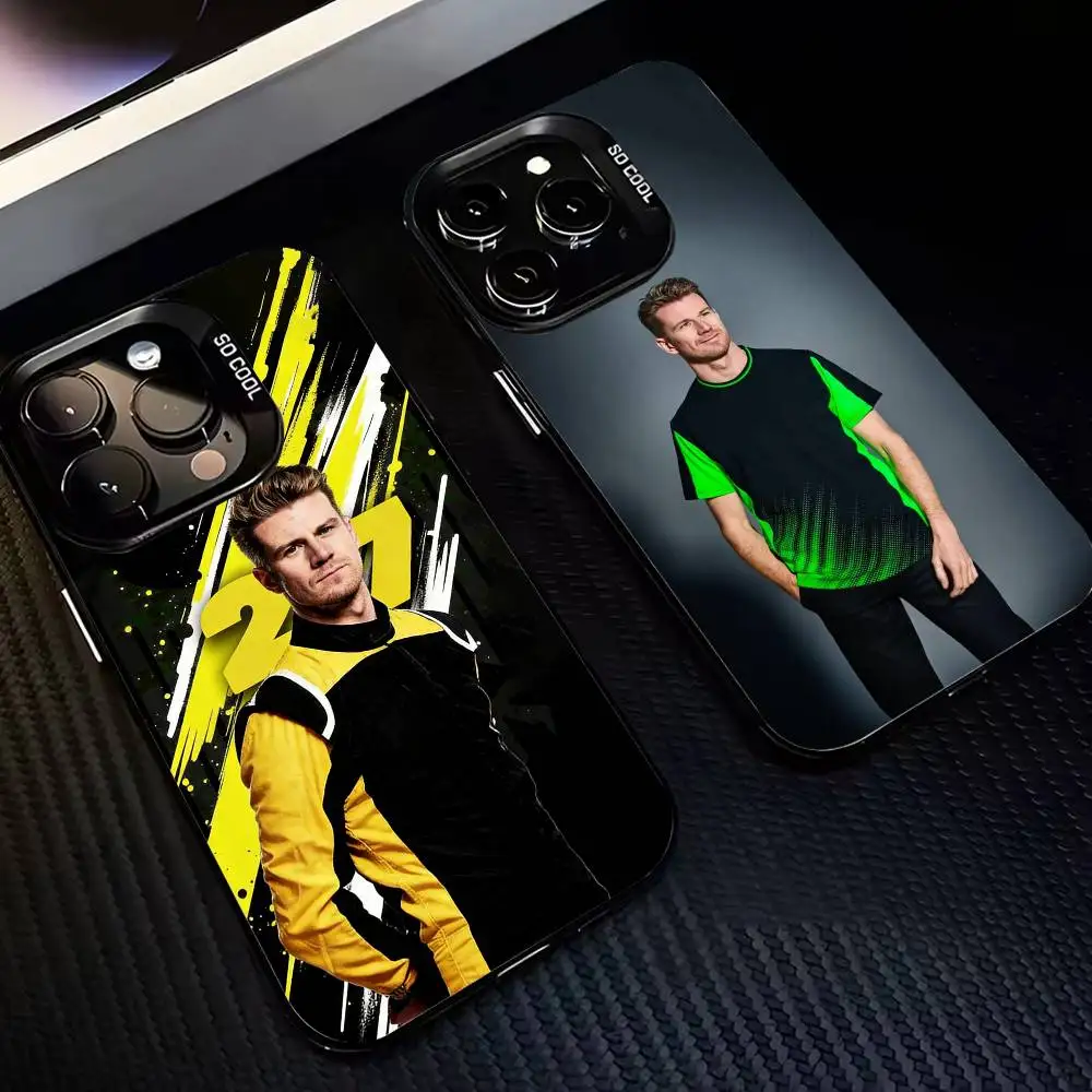 

Germany N-Nico H-Hulkenberg Phone Case For iPhone 17,16,15,14,13,12,11 Plus,Pro Max,XS,Colorful Silver Black Cover