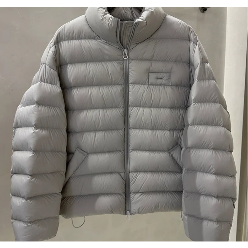 2025 شتاء جديد وصول مضلع أسفل سترة للنساء نمط قصير عصري فضفاض صالح عادية الحد الأدنى معطف دافئ #4