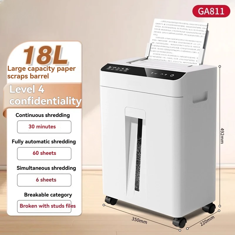 GA810 Office Specific Batch File Automatic Shredder, Industrial Shredder, Granular 5 Level Confidentiality
