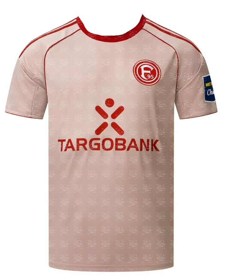 Fortuna Dusseldorf 2025-26 Home Jersey Series قمصان كرة القدم، نمط رياضي ثلاثي الأبعاد رقمية للرجال والنساء ملابس الوالدين والطفل #3