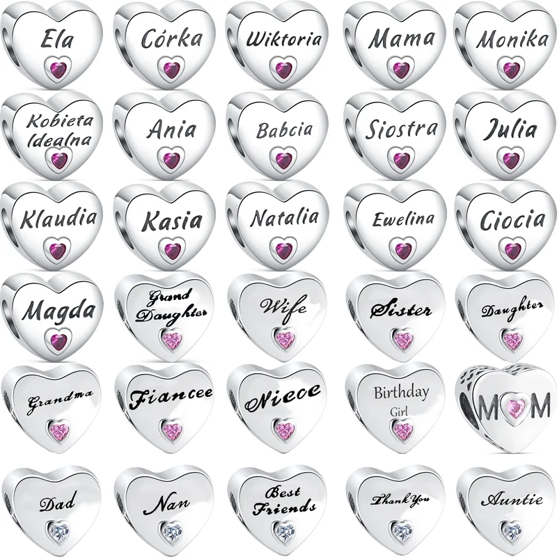 Abalorios de plata 925 para mujer, accesorio de circonita blanca y rosa, compatible con pulsera Pandora Original, regalo de joyería artesanal