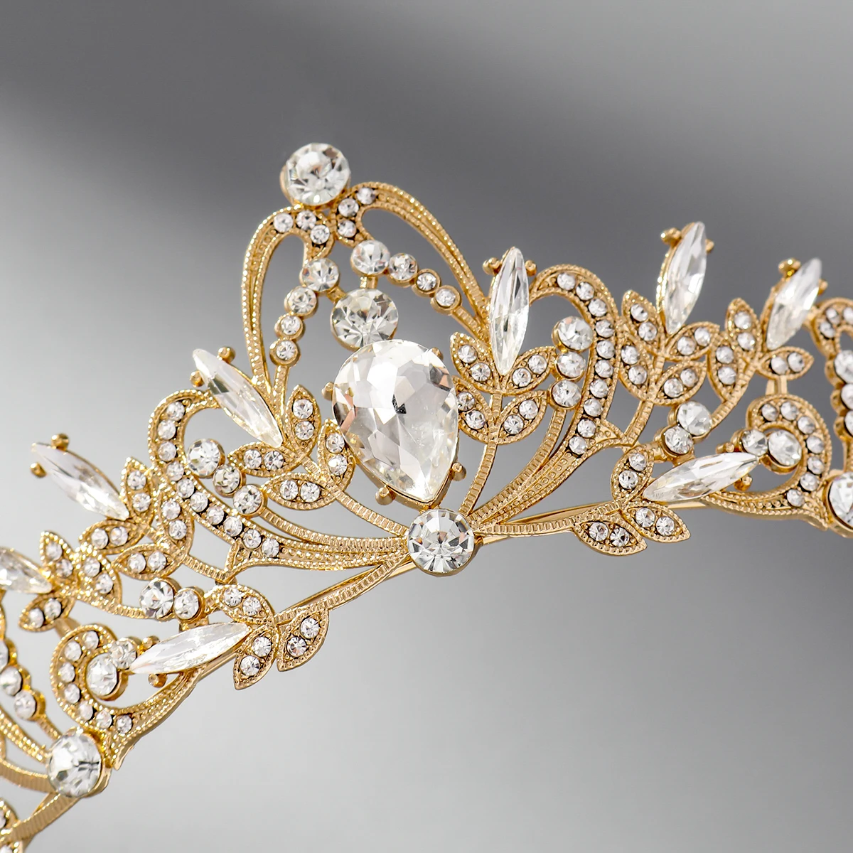 Miallo سبائك ذهبية حجر الراين الأميرة تاج موضة الباروك كريستال عقال إكسسوارات الشعر مجوهرات خوذة الحفلات