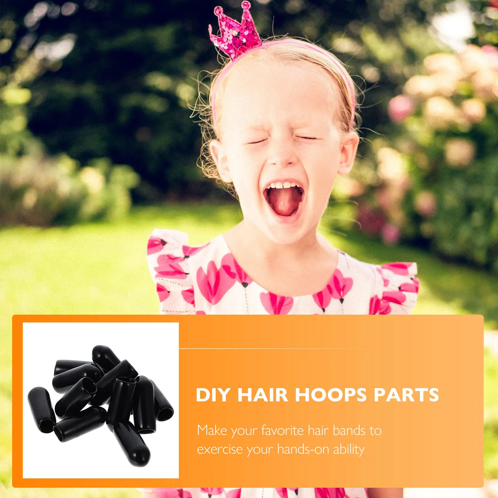 

100Pcs Headband Replacement Caps Rubber End Caps for Hair Hoops DIY Accessories Comfortable Headband Rubber End