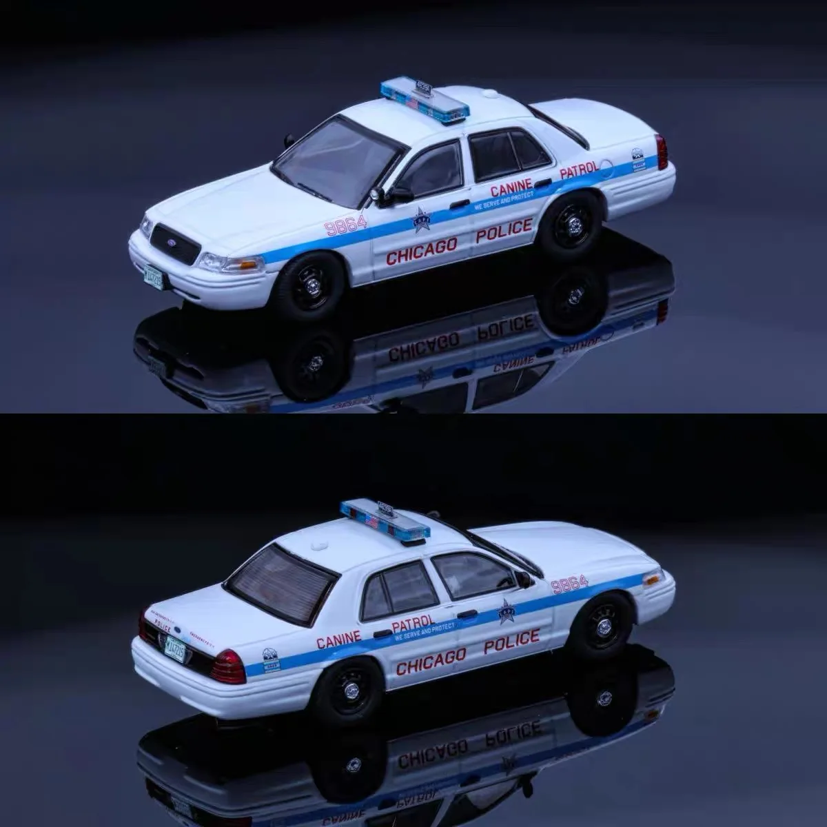 

Rollin 1/64 CPD Chicago/Oregon Patrol модель автомобиля Victoria Crown из сплава