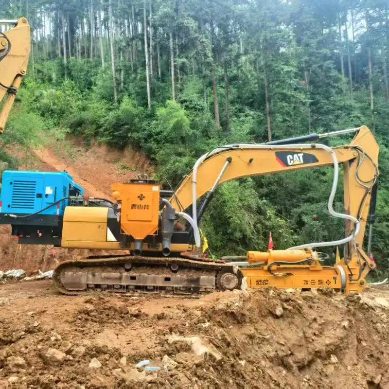 All-in-One Drilling and Fracturing Integrated Machine Attachment for Excavators, Ideal for Trenching and Foundation Work