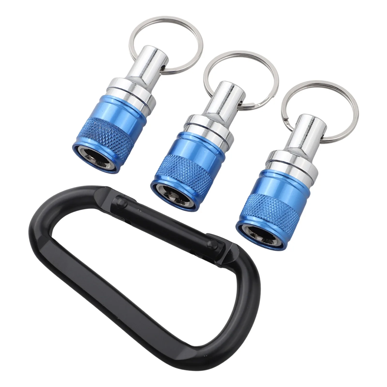 3pcs Drill Bit Holder Keychain with Duty Construction and Carabiner for Easy Carrying and Bit Storage 3pcs Drill