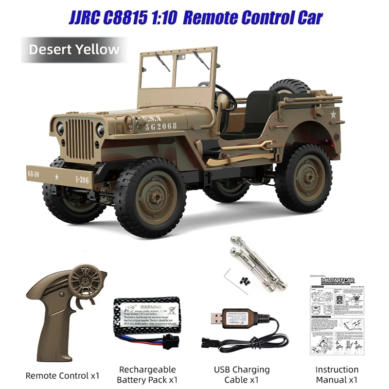 

1: 10 RC CAR JJRC C8815 Jeep Off Road Vehicle MB Multi Purpose Vehicle War Transport Vehicle 4WD Simulation Climbing Car