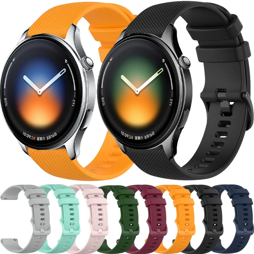 

22mm 20mm Silicone Strap For Xiaomi Watch 5/S4 S3 S2 S1 Bracelet Wristband For Xiaomi Watch 2 Pro/Color 2-1 Active/Sport Belt