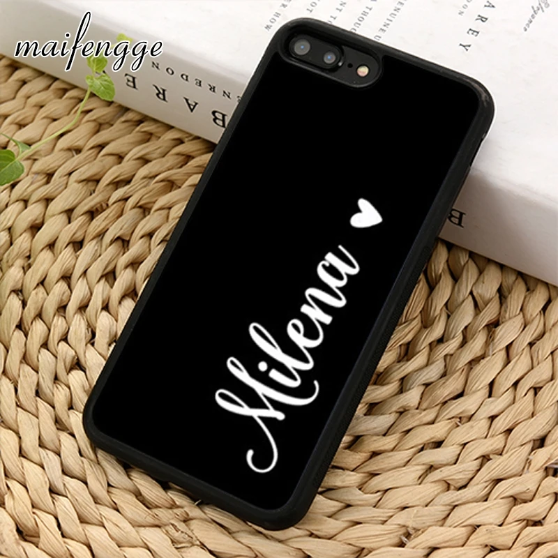 maifengge PERSONALISED NAMES CUSTOM WEDDING Rubbers phone Case cover For iPhone 15 16 14 Plus 11 12 13 Pro XR XS max Shell