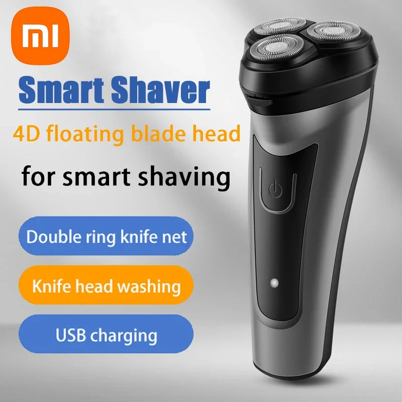 Xiaomi Electric Smart Shaver Household Car Shaver Digital Display Dual Blade Rechargeable Shaver Powerful Men's Gift Shaver NEW