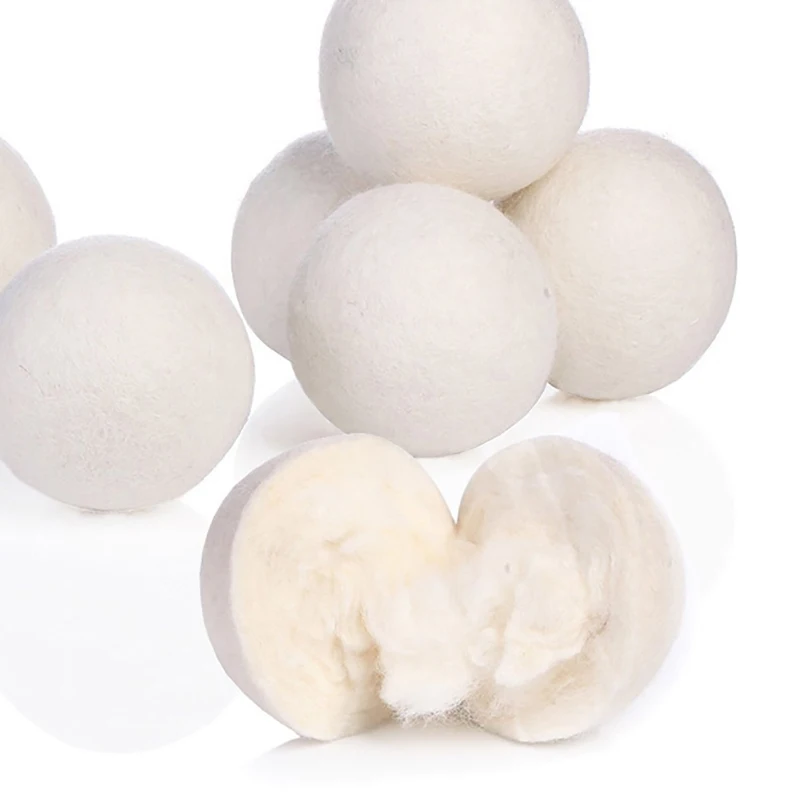 3/5/7CM Wool Dryer Balls Reusable Laundry Balls Fleece Dryer Ball Natural Fabric Softener Home Washing Ball Machine Accessories