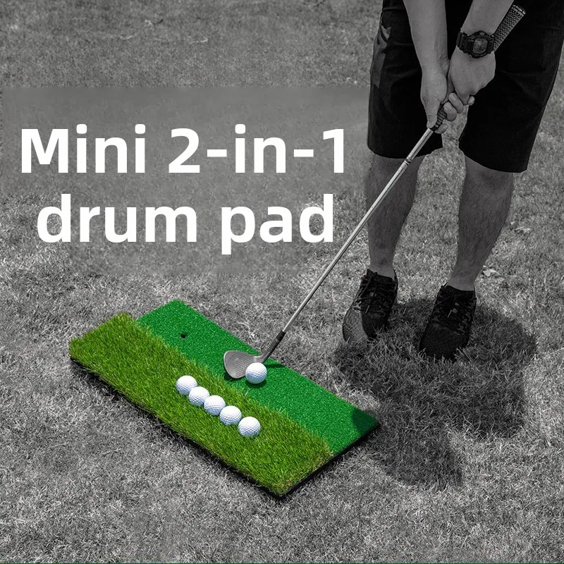 Custom Golf Small Percussion Mat Two-color Cutting Rod Training Mat Swing Indoor Golf Practice Portable Mini