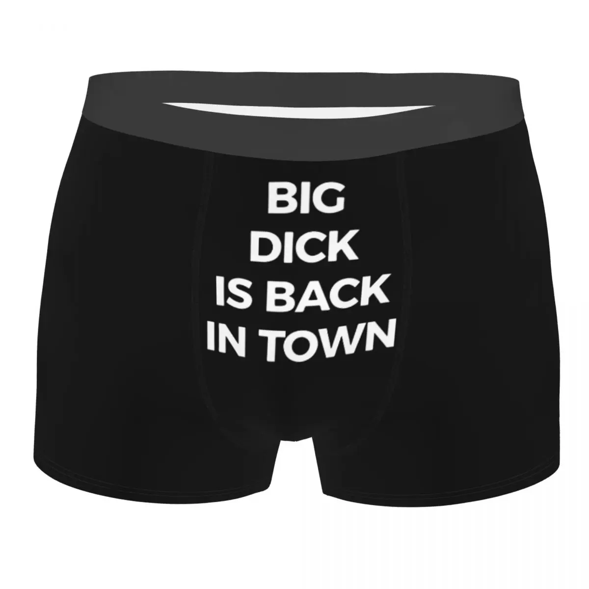Men Boxer Shorts Panties Big Dick Is Back In Town Soft Underwear Funny Birthday Gift For Friend Husband Men Male Underpants