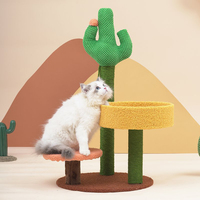 Cactus Cat Tree Tower Sisal Cat Scratching Post Kitty Climbing Frame Jumping Platform Scratcher Furniture Protector Cat Supplies