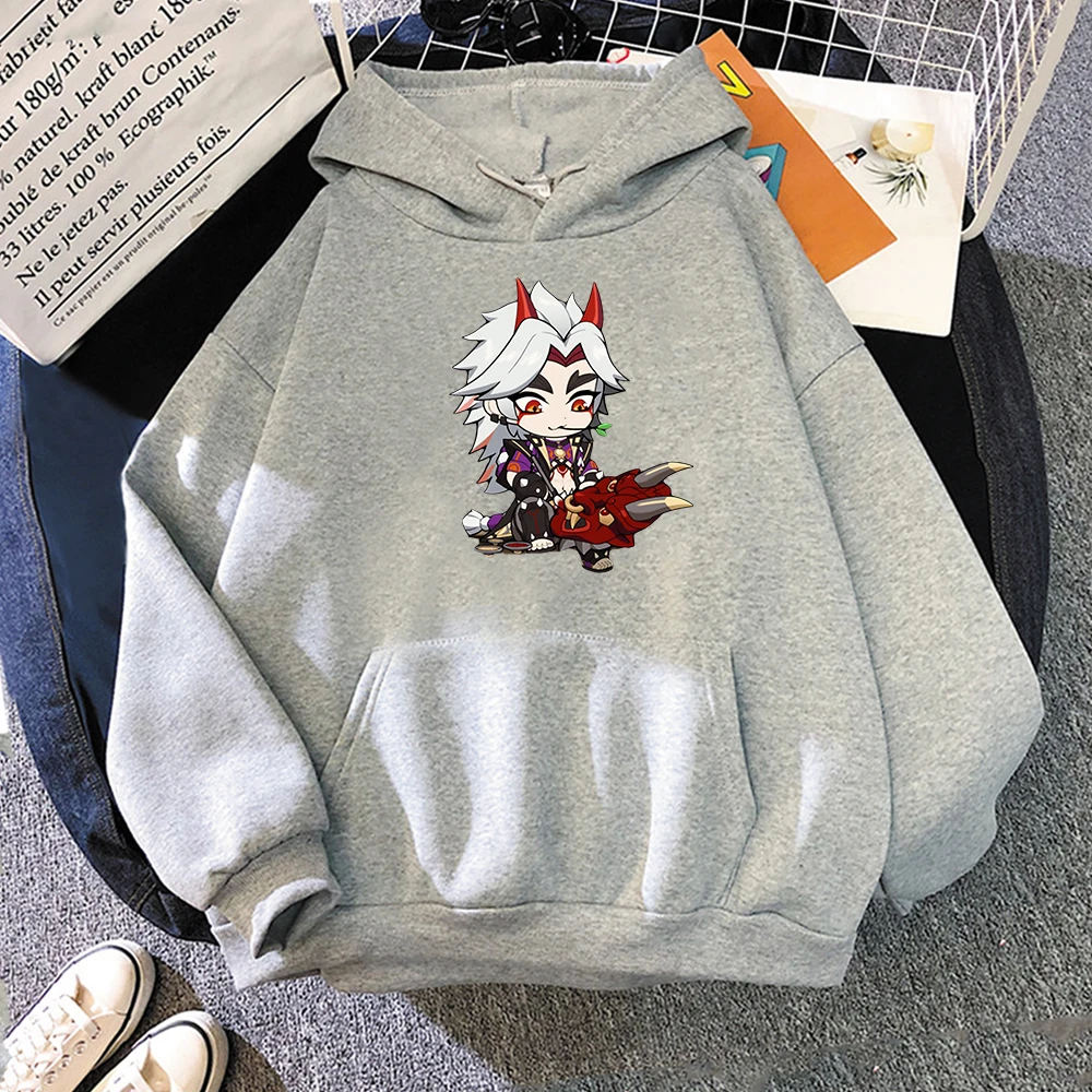 Kawaii Genshin Impact Arataki Itto Graphic Women Hoodies Harajuku Y2k Long Sleeve Plus Size Casual Cartoon Female Sweatshirts