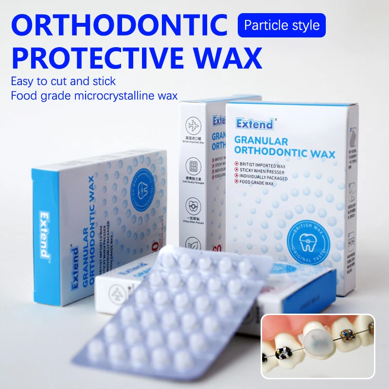 60 Capsules Dental Wax For Braces Anti-grinding Food Grade Denture Wax Individually Packaged Superior Hygiene For Braces Bracket
