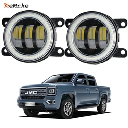 LED Car Fog Lights Assembly for JMC GRAND AVENUE 2023 2024 with Lens 6400lm 12V Headlights Angel Eye DRL Daytime Running Light
