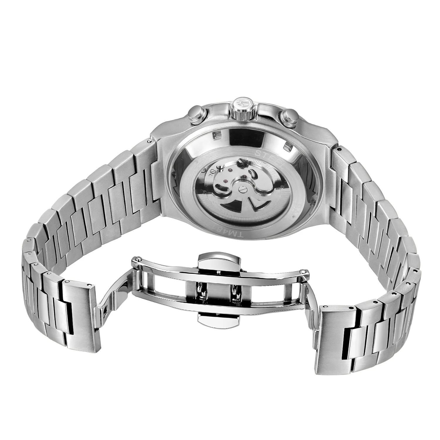 Forsining 481 Military Man Tourbillon Hands Watch Week Date Automatic Mechanical Watches Stainless Steel Clock Relogio Masculino image 6