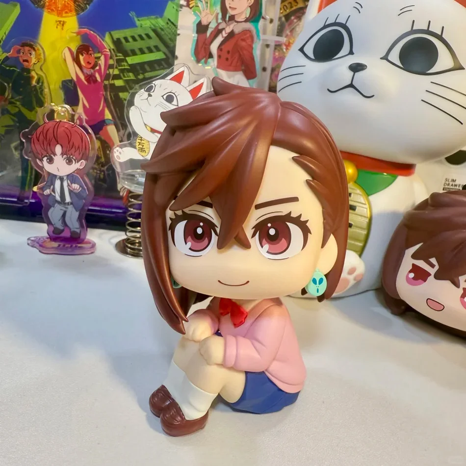 Dandadan Chibi Ver. Mais Vendido Mameo - Conjunto Casal Momo Ayase / Okarun |   Figura Periférica de Anime |   Modelo Articulado |   Desktop O