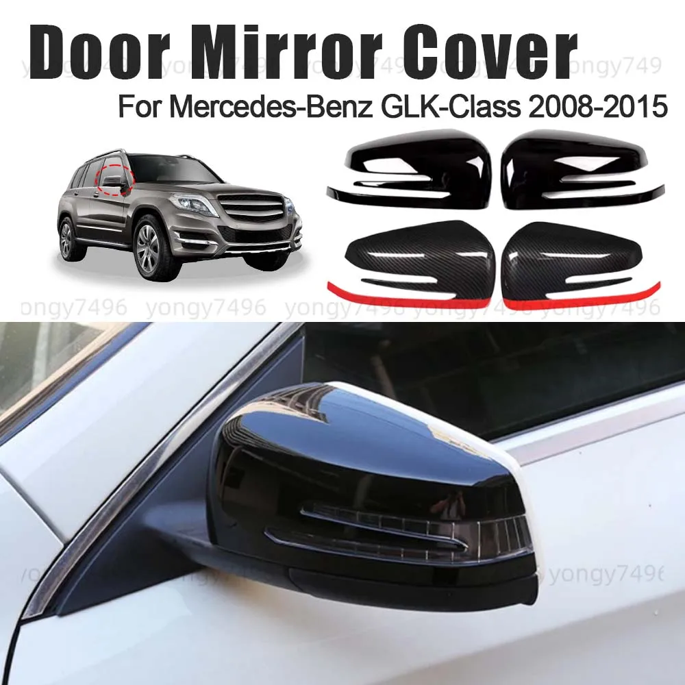 

Car Upgrade Door Mirror Cover For Mercedes-Benz GLK-Class 2008-2015 Glossy Black Carbon Fiber Matte Black Cars Accessories
