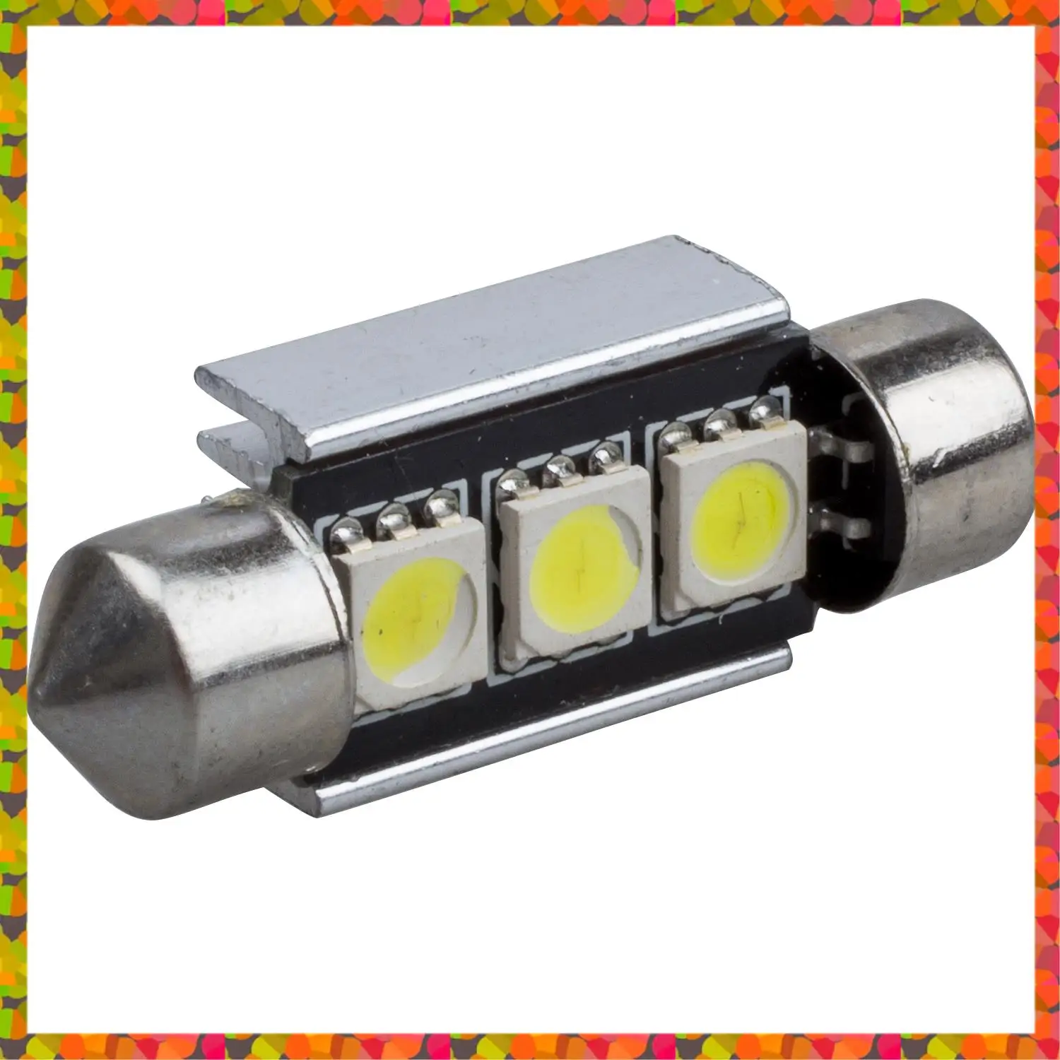 Promotion! 2 X 36Mm 3 SMD 5050 LED Error Free Dome Festoon Light W Heatsink