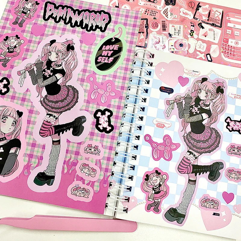Koreaanse Briefpapier Sticker Plakboek Materiaal Voor Kunst Diy Ambachten Album Dagboek Planner Kawaii Deco Stickers