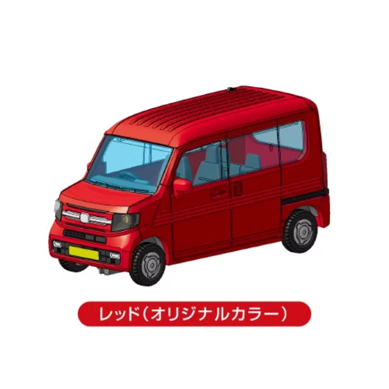 1/64 Original AOSHIMA Gashapon Honda N-VAN Business Car Qversion Anime Action Figure Model Toy Gift Cartoon Character Collection