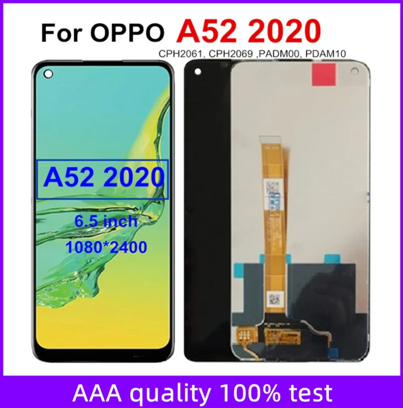 

6.5" LCD For Oppo A52 2020 LCD Display Touch Screen Digitizer Assembly For OPPO CPH2061 CPH2069 PADM00 PDAM10 lcd