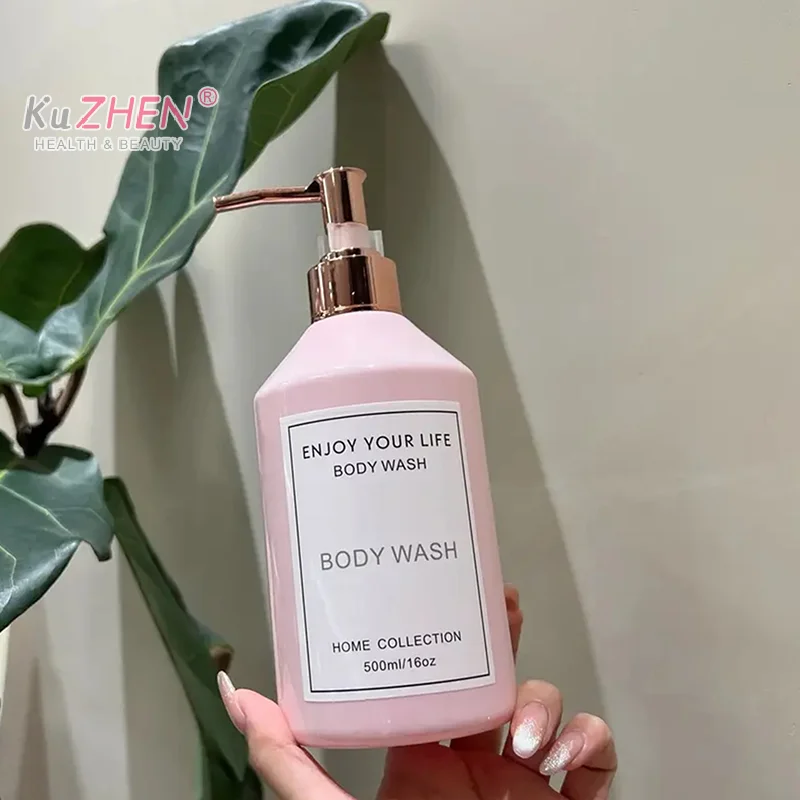 

500ml Pump Bottles Bath Decor Soap Dispenser Refillable Shampoo Conditioner Body Wash Dispenser Bottle Bathroom Liquid Container