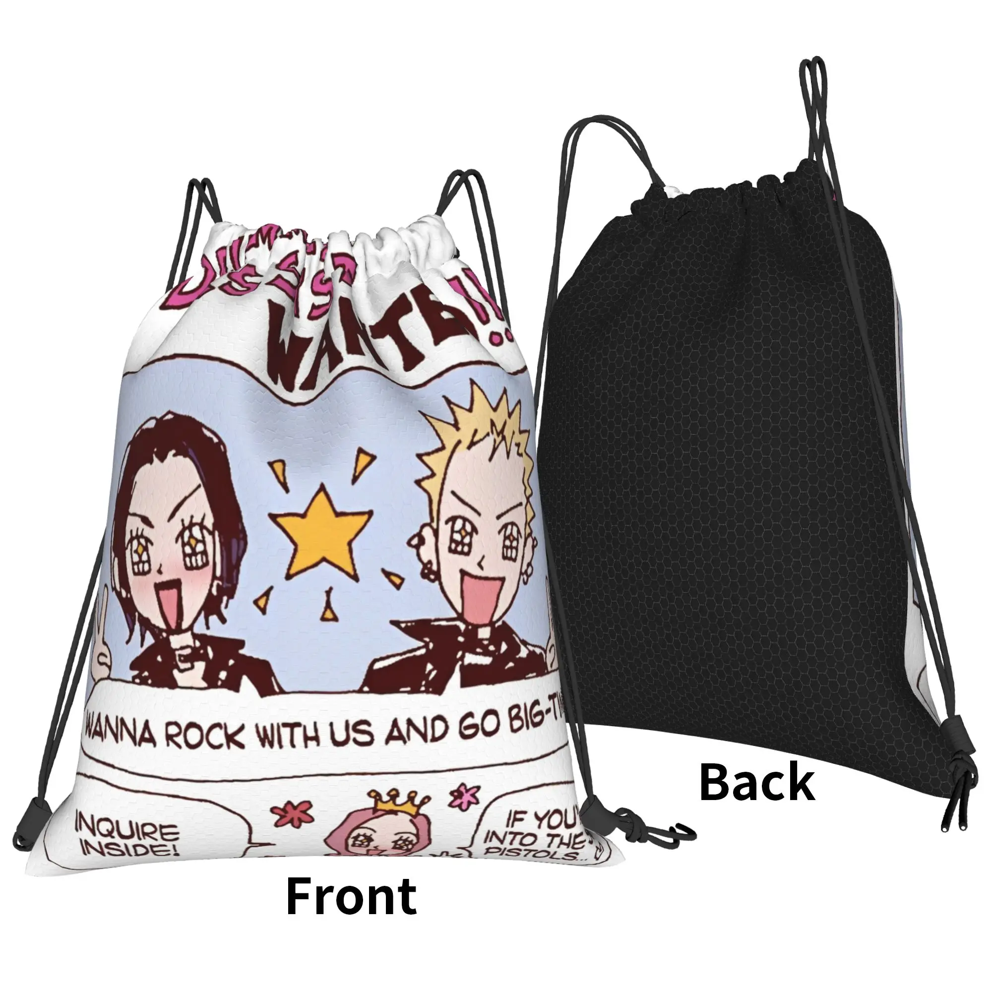 Nana Anime Drawstring Bag  Water Resistant Retro Backpack School Gym Sackpack String Bags For Students